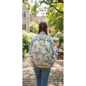 Vera Bradley Quilted Campus Backpack in "Tutti Frutti"